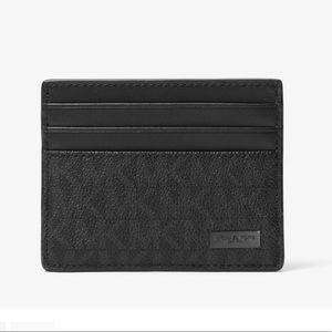 Michael Kors Black Jet Set Tall Logo Card Case
